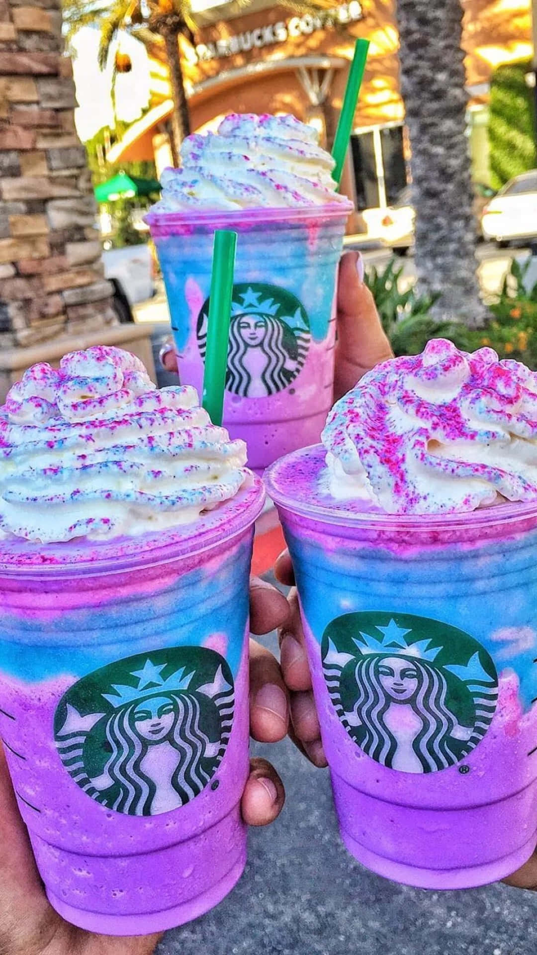 Download Aesthetic Starbucks Iced Coffee Caramel Drink Pastel Violet  Wallpaper  Wallpaperscom