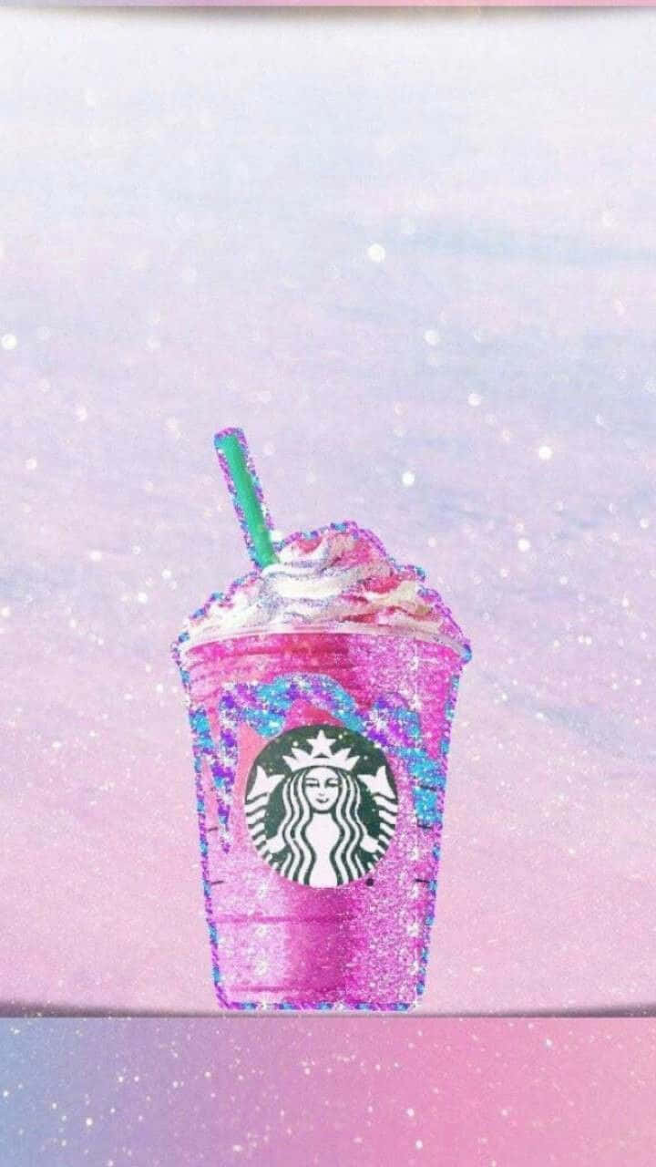 Aesthetic Starbucks Creamy Unicorn Frappuccino Drink Wallpaper