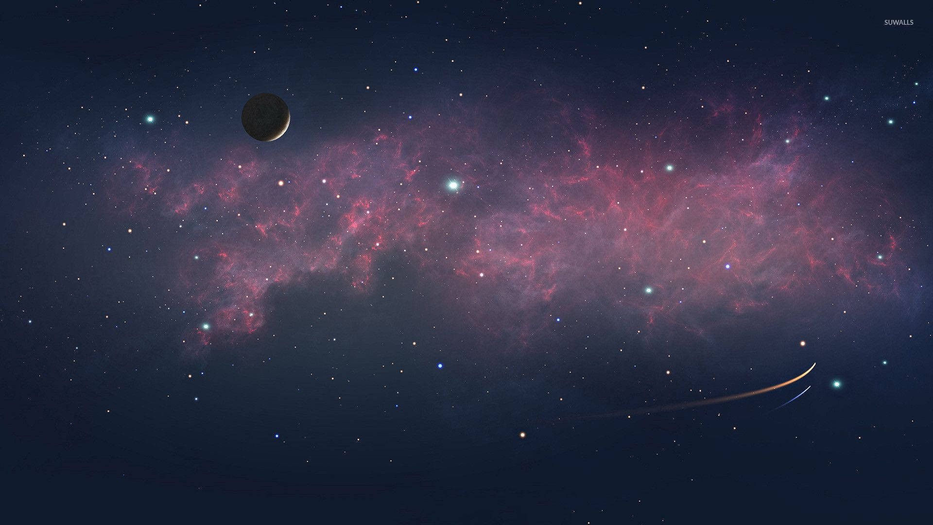 Aesthetic Starry Space Laptop Wallpaper