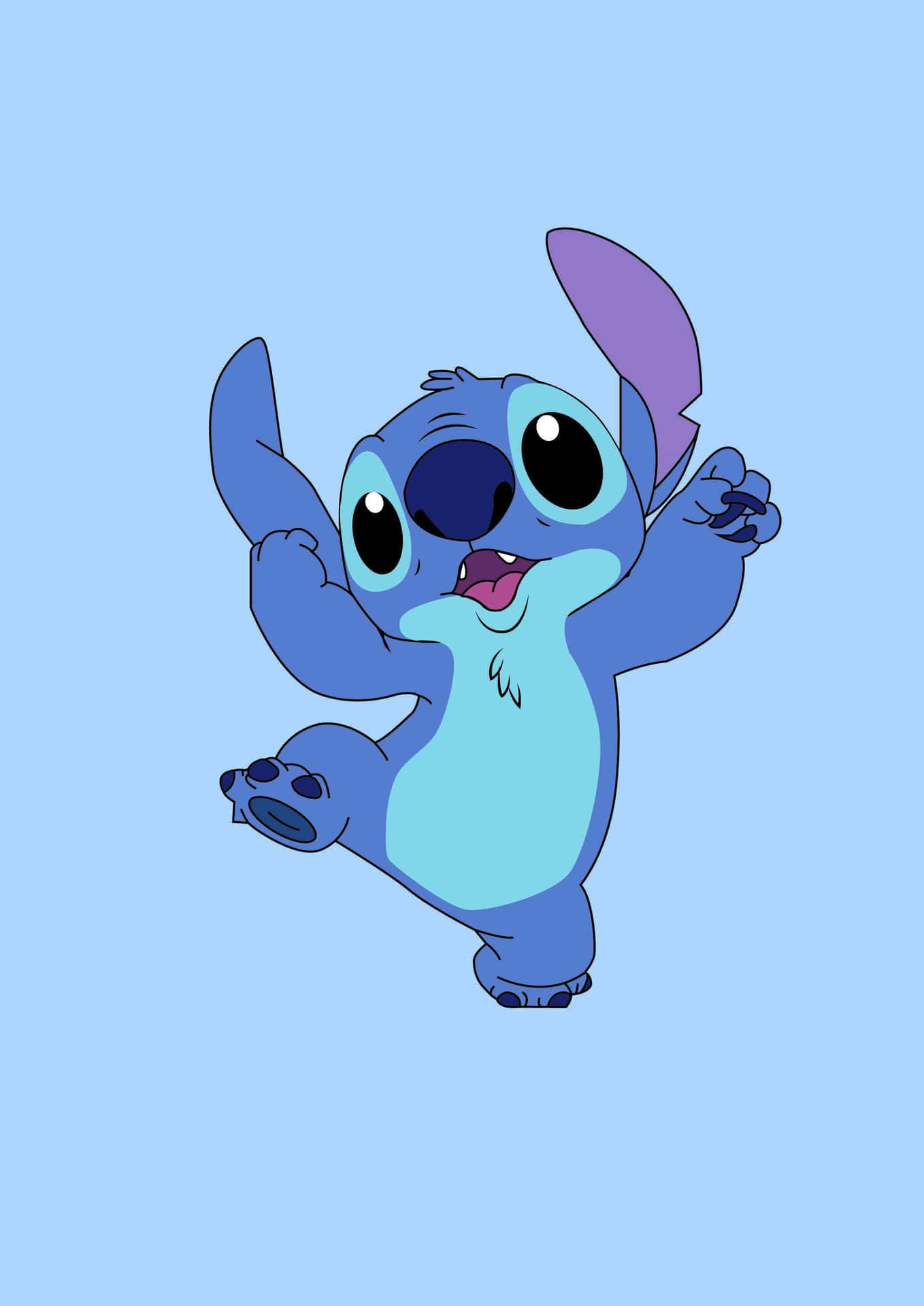 Bliv Forført af Magien i Stitch fra Disneys Æstetik! Wallpaper