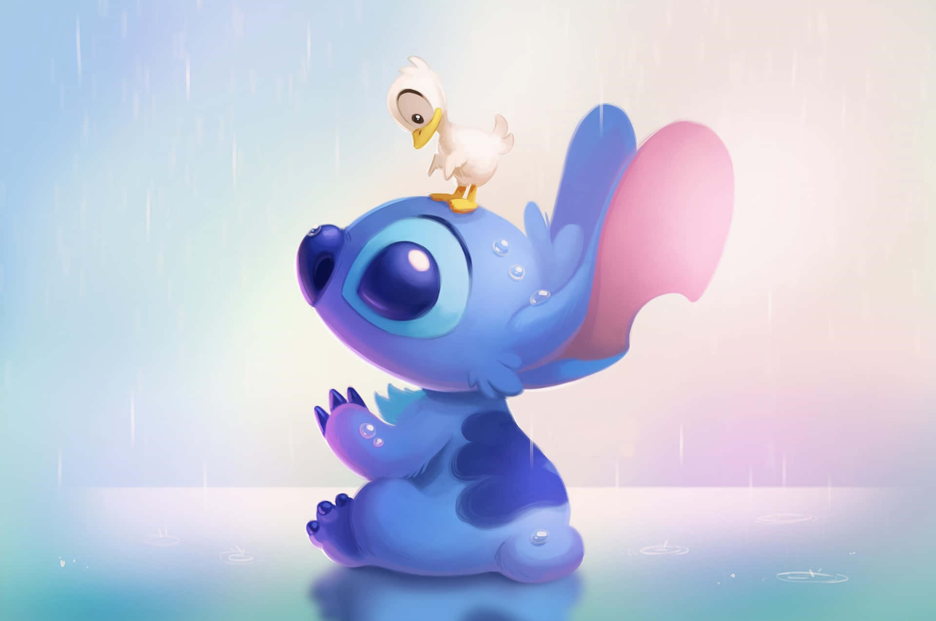 Disney prinsesser, som Aesthetic Stitch genskabt, vil bringe et touch af fantasi til din skærm. Wallpaper