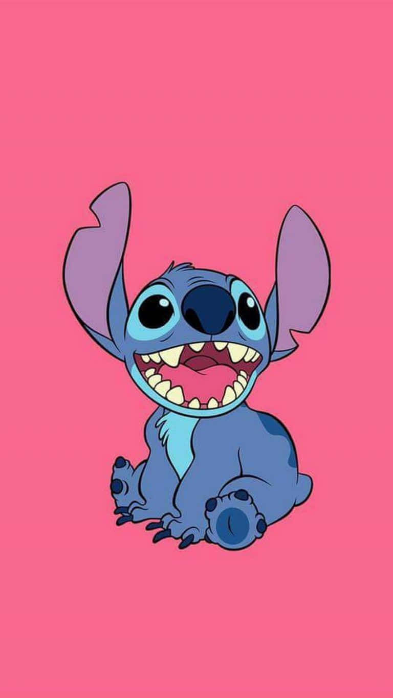 Download Aesthetic Stitch With Tongue Out Disney Wallpaper