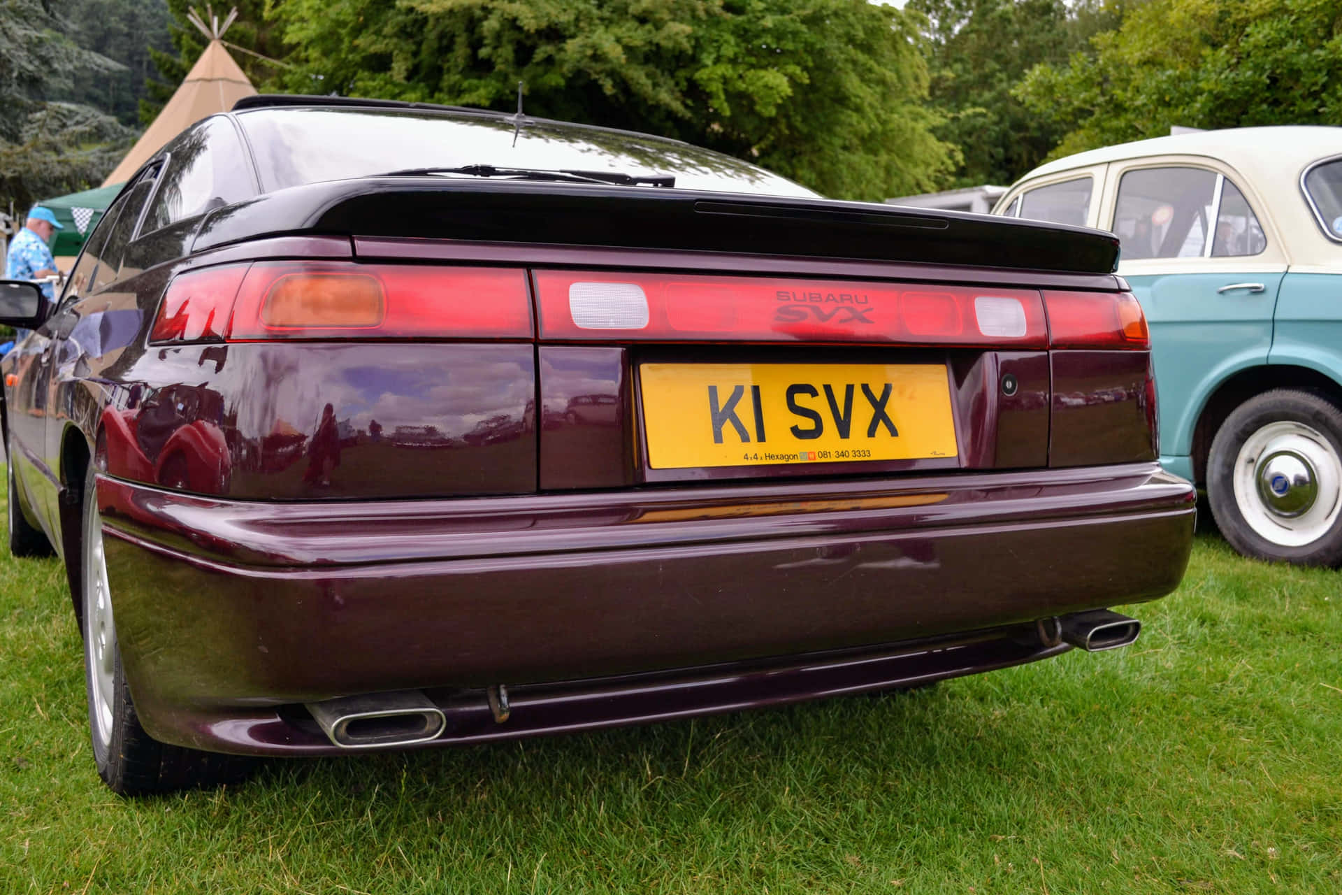 Aesthetic Subaru Svx On The Open Road Wallpaper