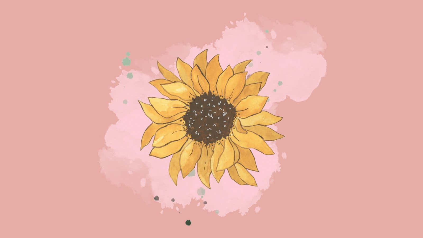 "Brighten your day with a beautiful aesthetic sunflower background"