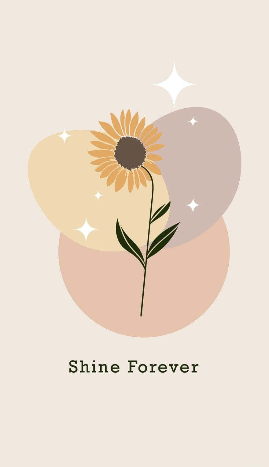 Shine Forever - A Sunflower With Stars