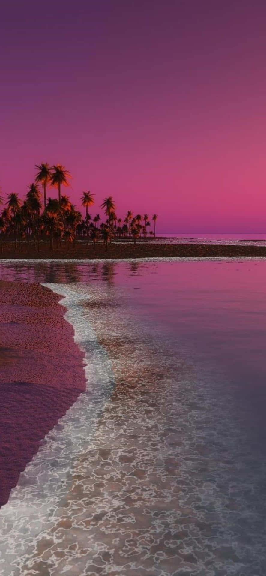 Nyd skønheden af ​​en romantisk solnedgang med din æstetiske iPhone. Wallpaper
