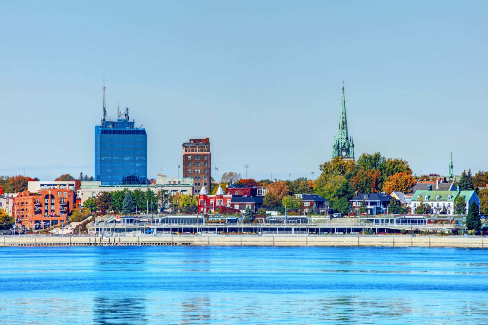 Aesthetic Sunset View Of Trois Rivieres Wallpaper