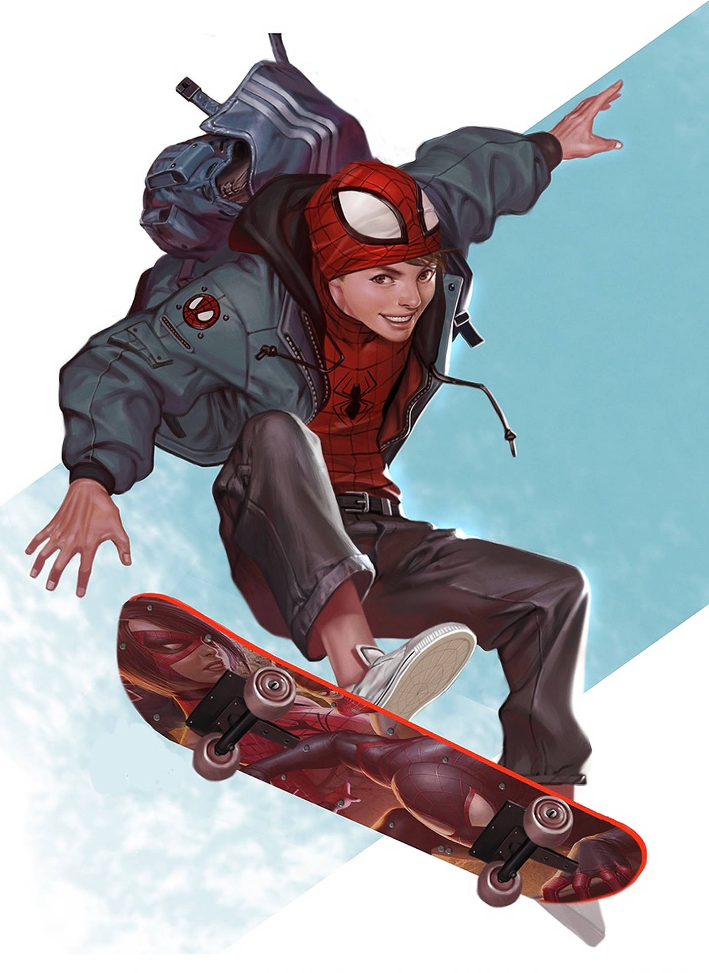 Aesthetic Superhero Skater Boy Wallpaper