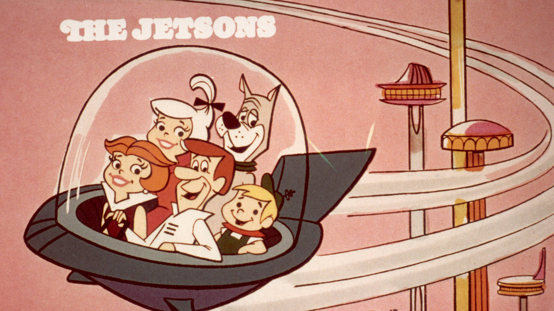 Aesthetic The Jetsons In Space Car Wallpaper