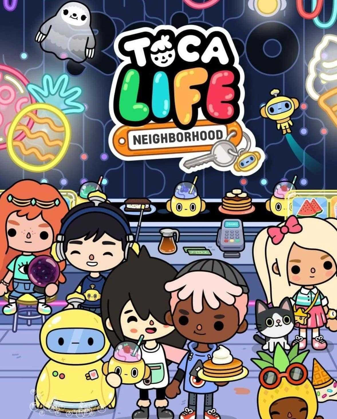 Aesthetic Toca Life Characters Poster Wallpaper