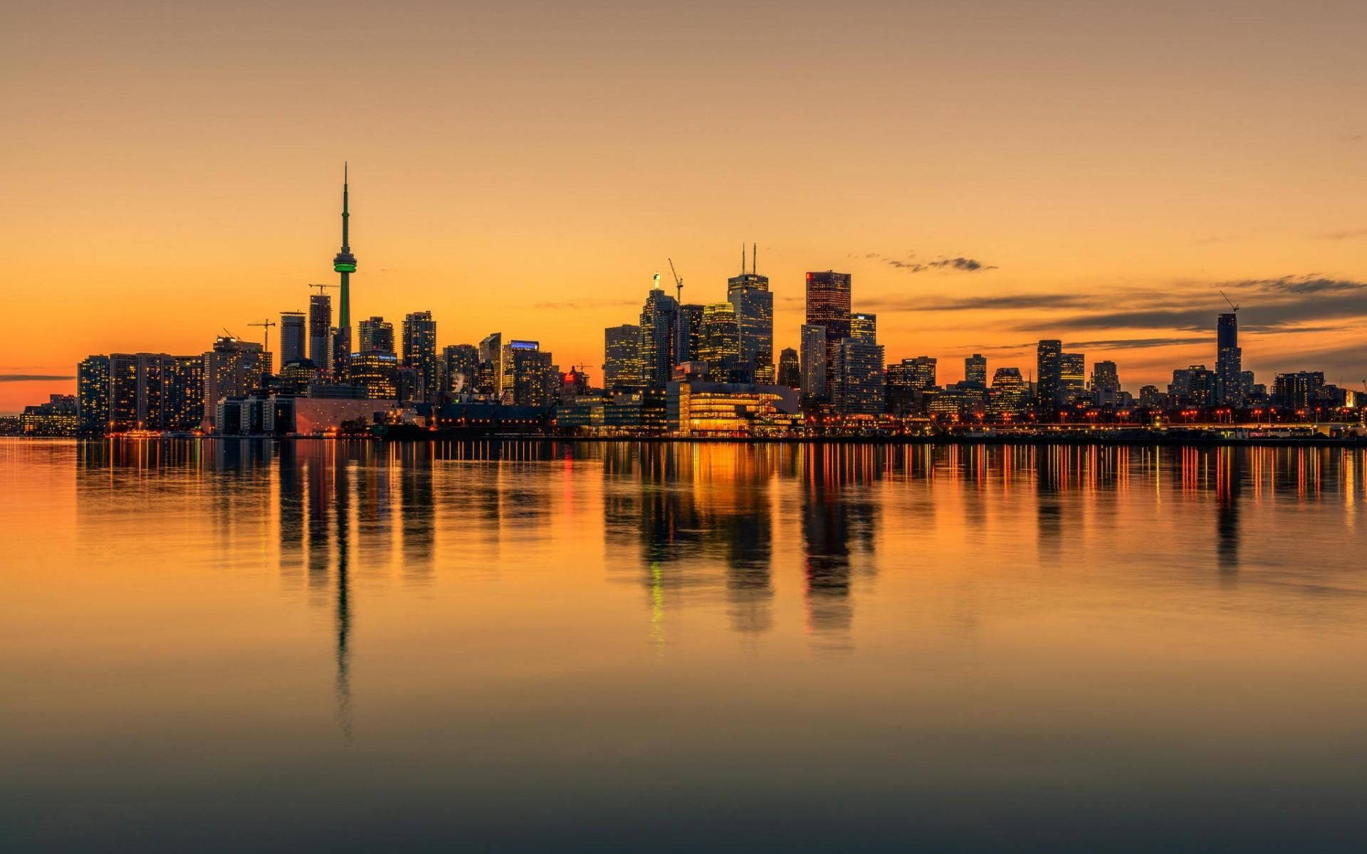 Estéticahorizonte Moderno De La Ciudad De Toronto. Fondo de pantalla