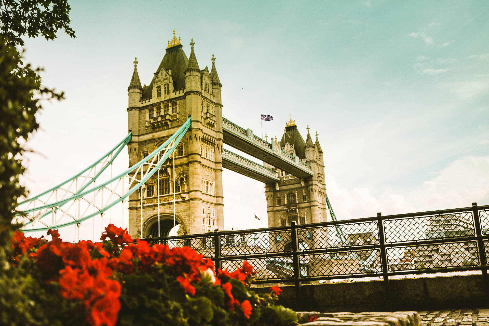 Tower Bridge Estetica A Londra Sfondo