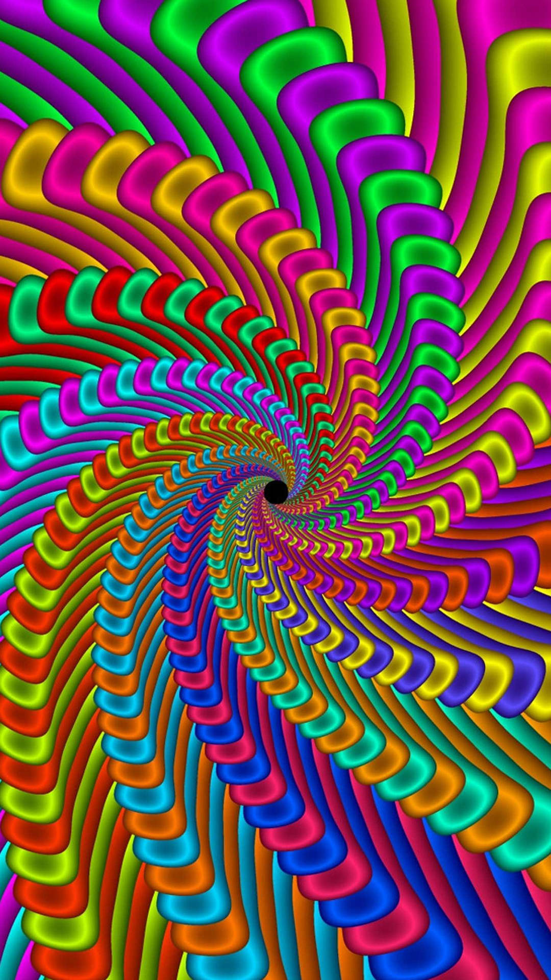 A Colorful Spiral Pattern With A Rainbow Colored Background Wallpaper