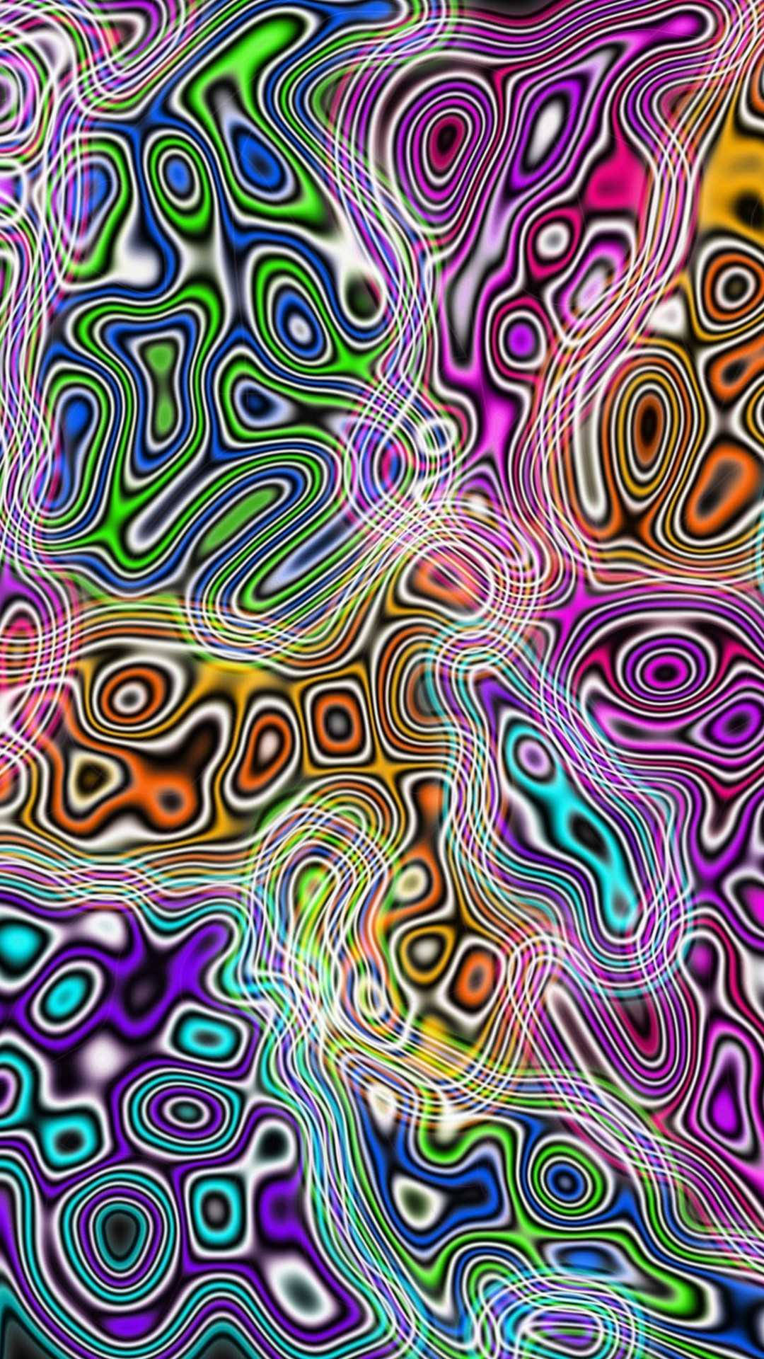 Aesthetic Trippy Colorful Blobs Wallpaper