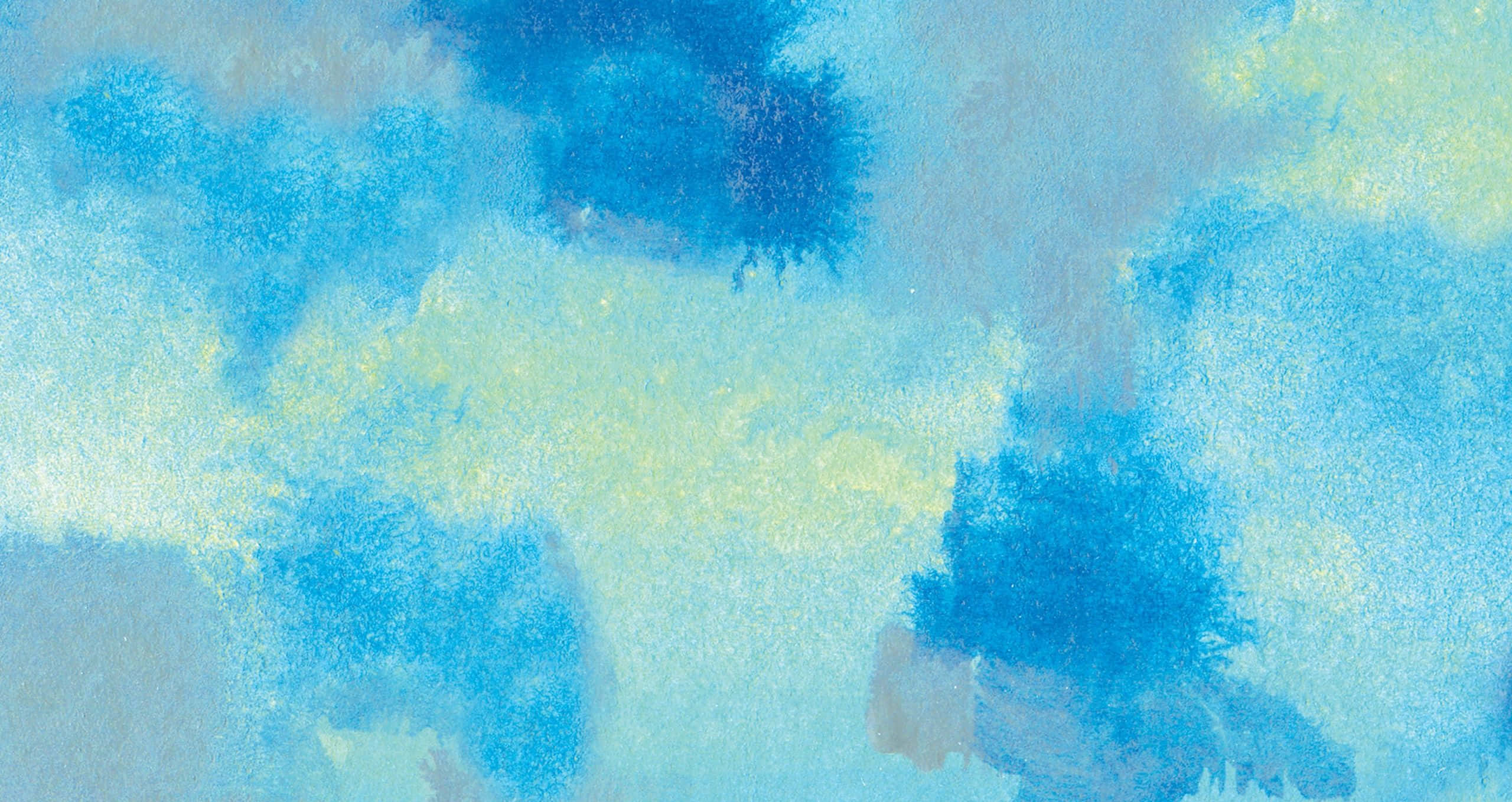 Enblå Og Gul Abstrakt Maleri Wallpaper