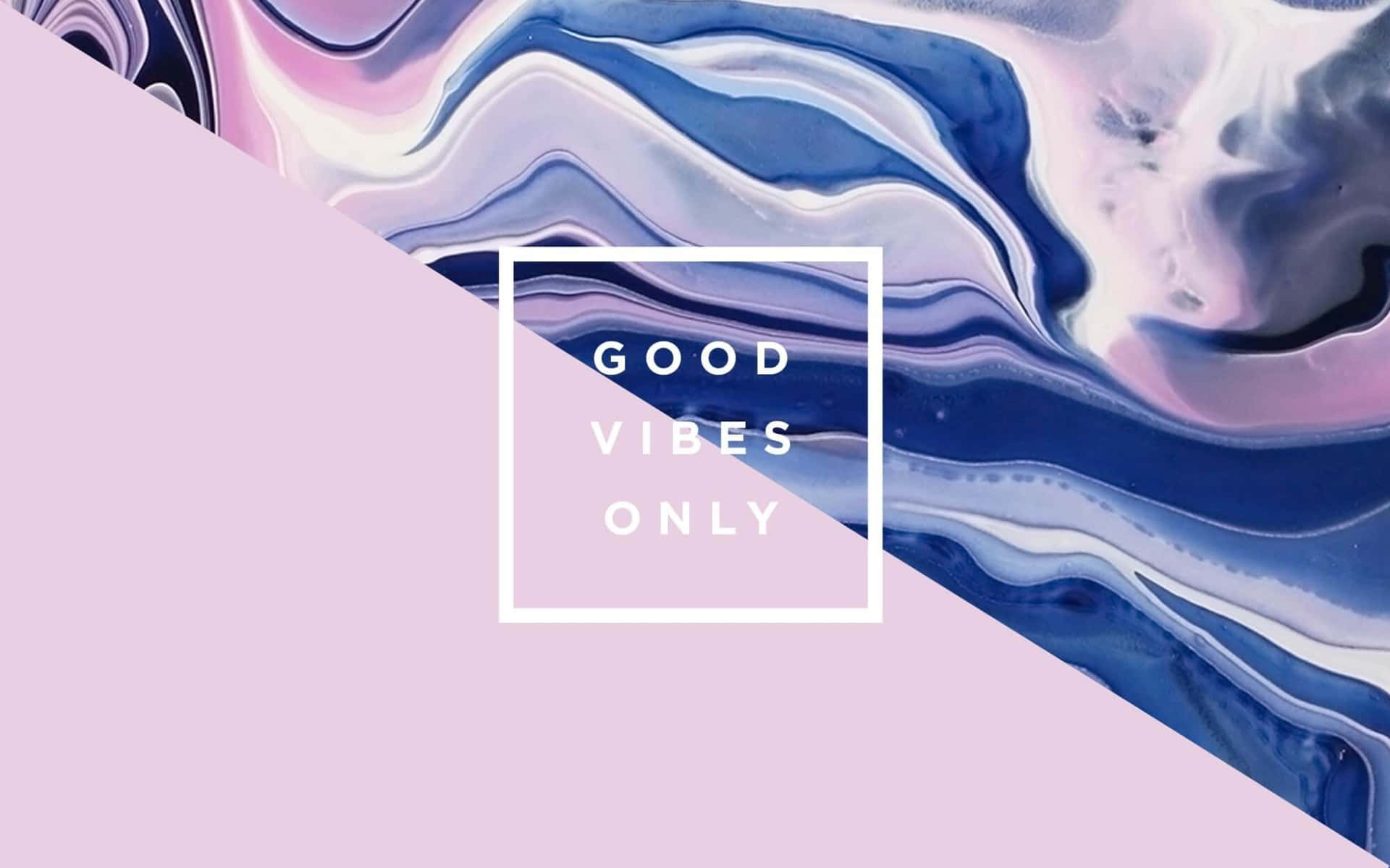 Kun gode vibes - en lilla og blå marmor baggrund Wallpaper