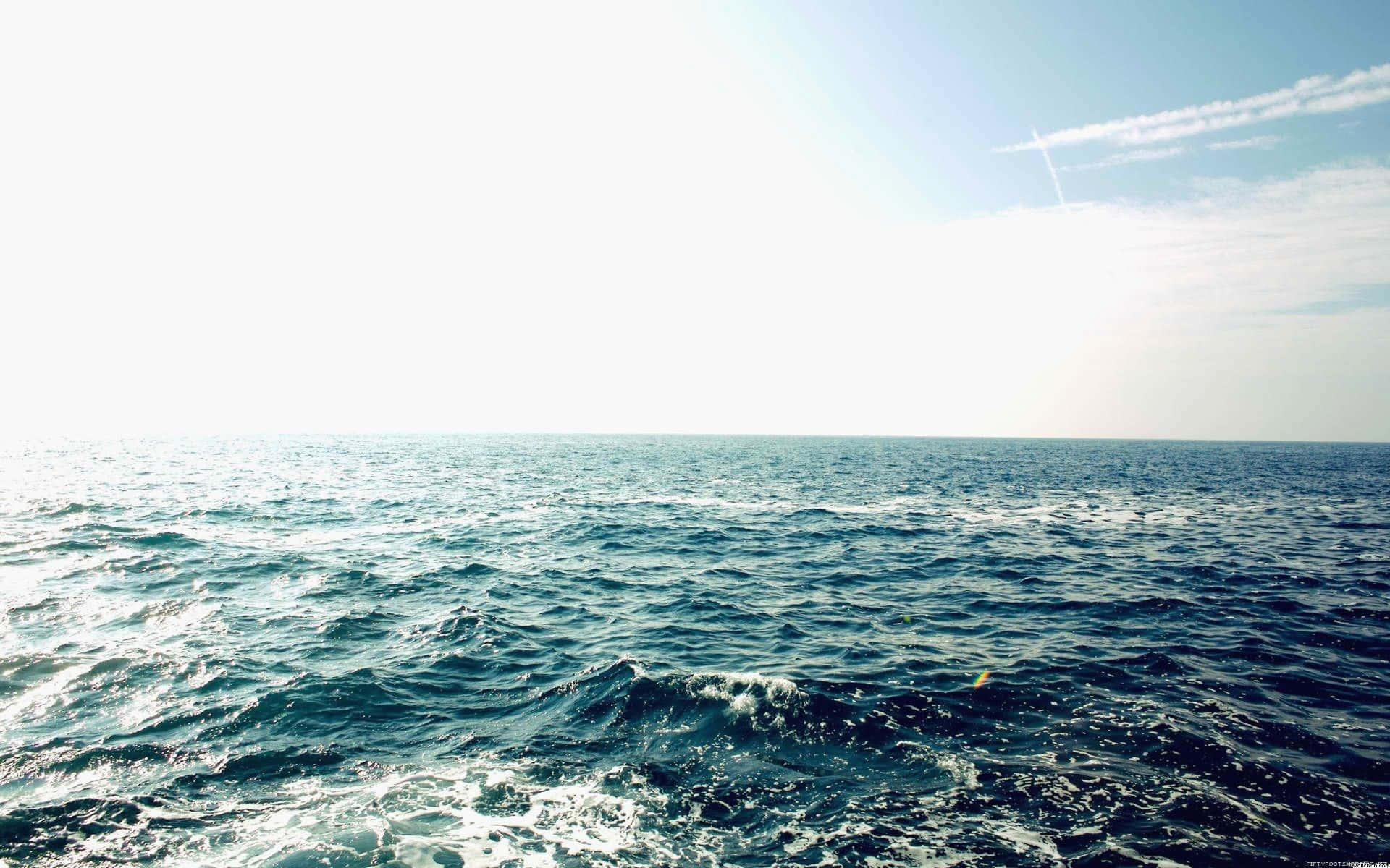Einblick Auf Das Meer Vom Boot Aus Wallpaper