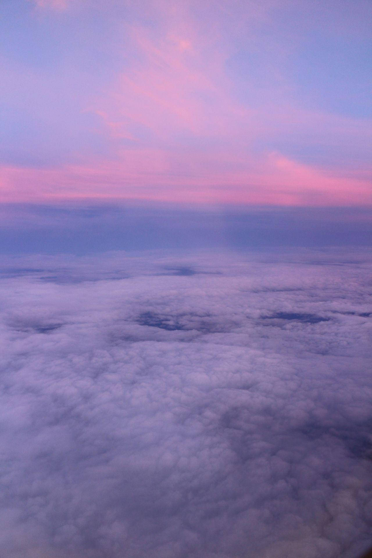 Aesthetic Tumblr Pink Cloudy Sky Wallpaper