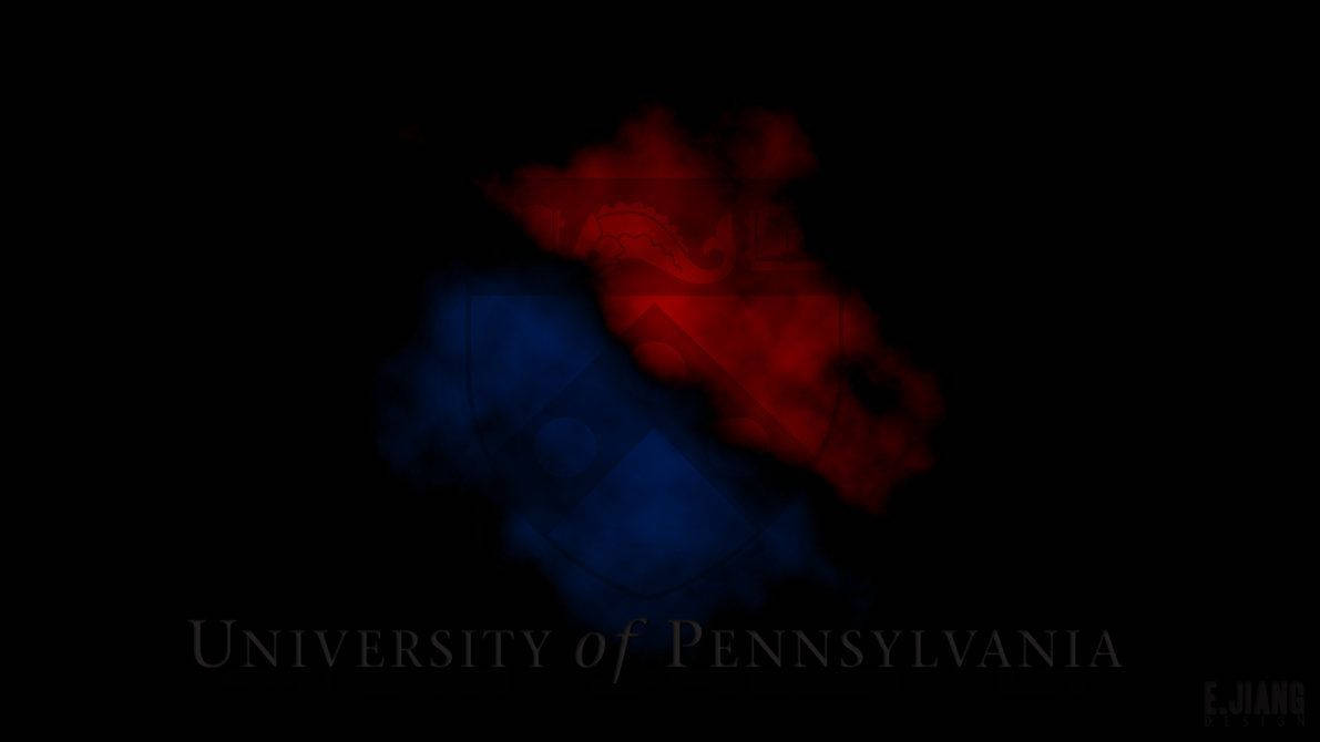 Coloresde La Universidad De Pennsylvania En Un Estilo Estético. Fondo de pantalla
