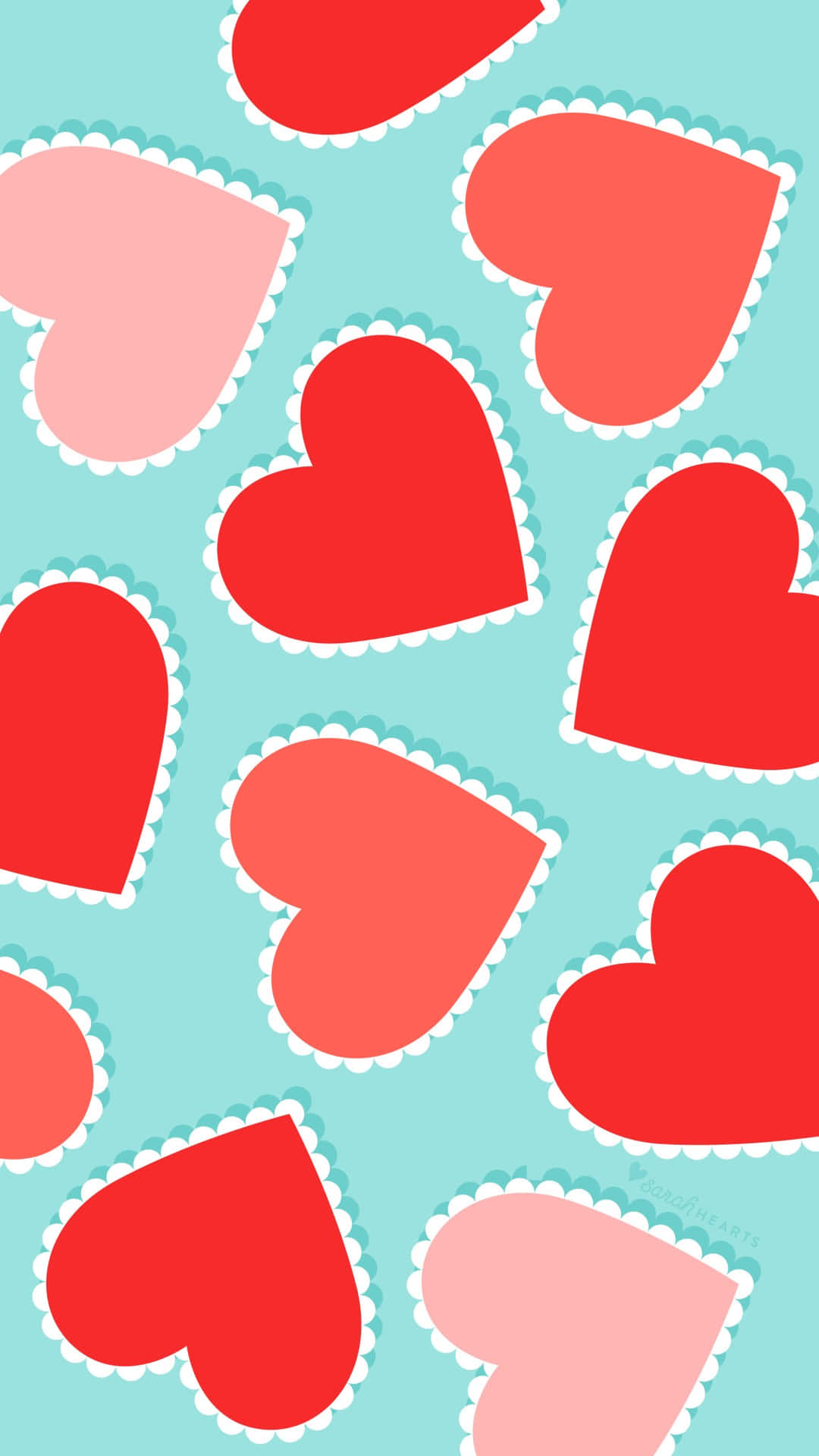 Aesthetic Valentine's Day Digital Artwork Heart Shape Wallpaper