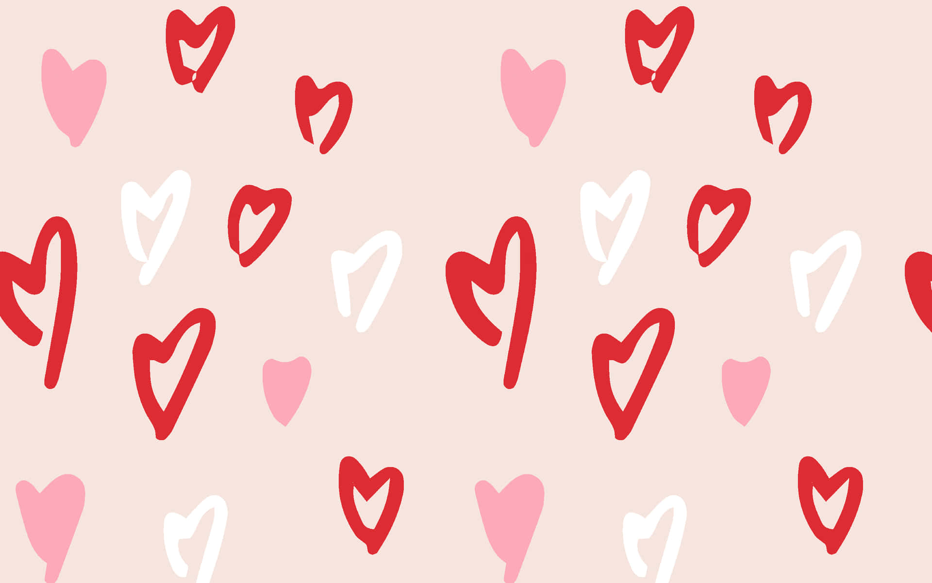 Estéticadel Día De San Valentín, Encantador Símbolo De Corazón En Arte Digital Fondo de pantalla