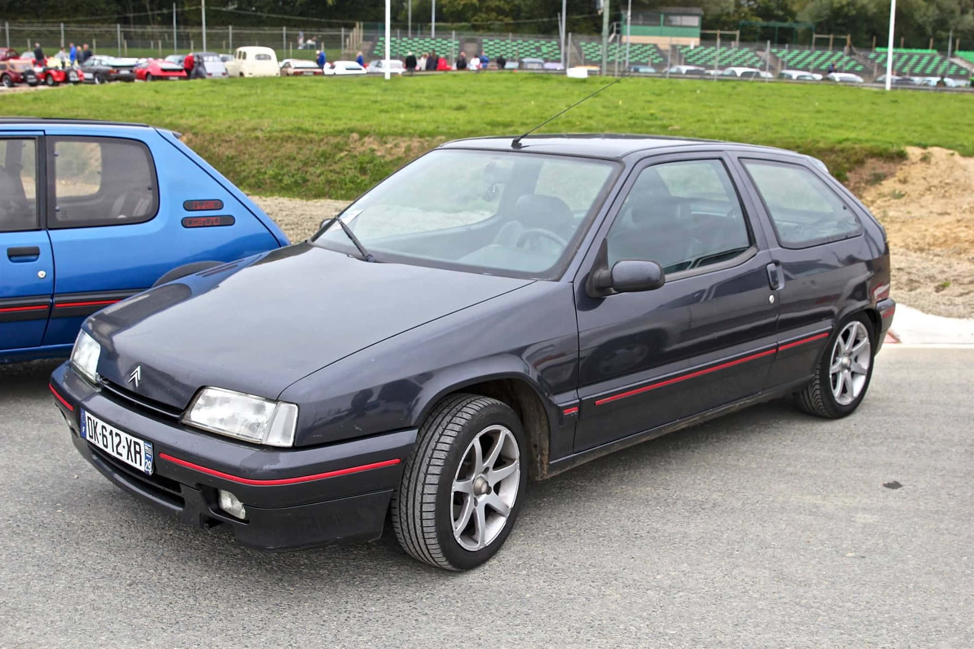 Aesthetic Vintage Citroen Zx On Open Road Wallpaper