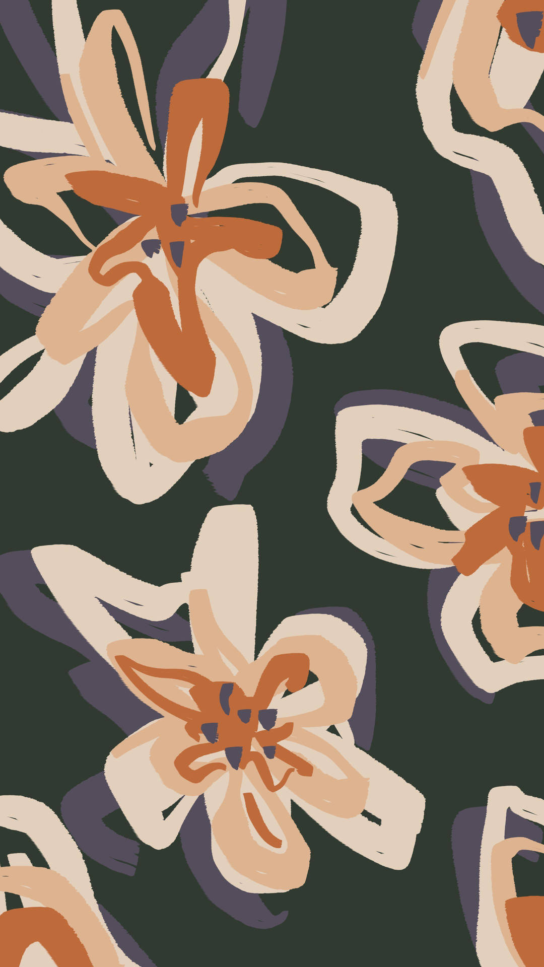 Aesthetic Vintage iPad Flower Abstract Wallpaper