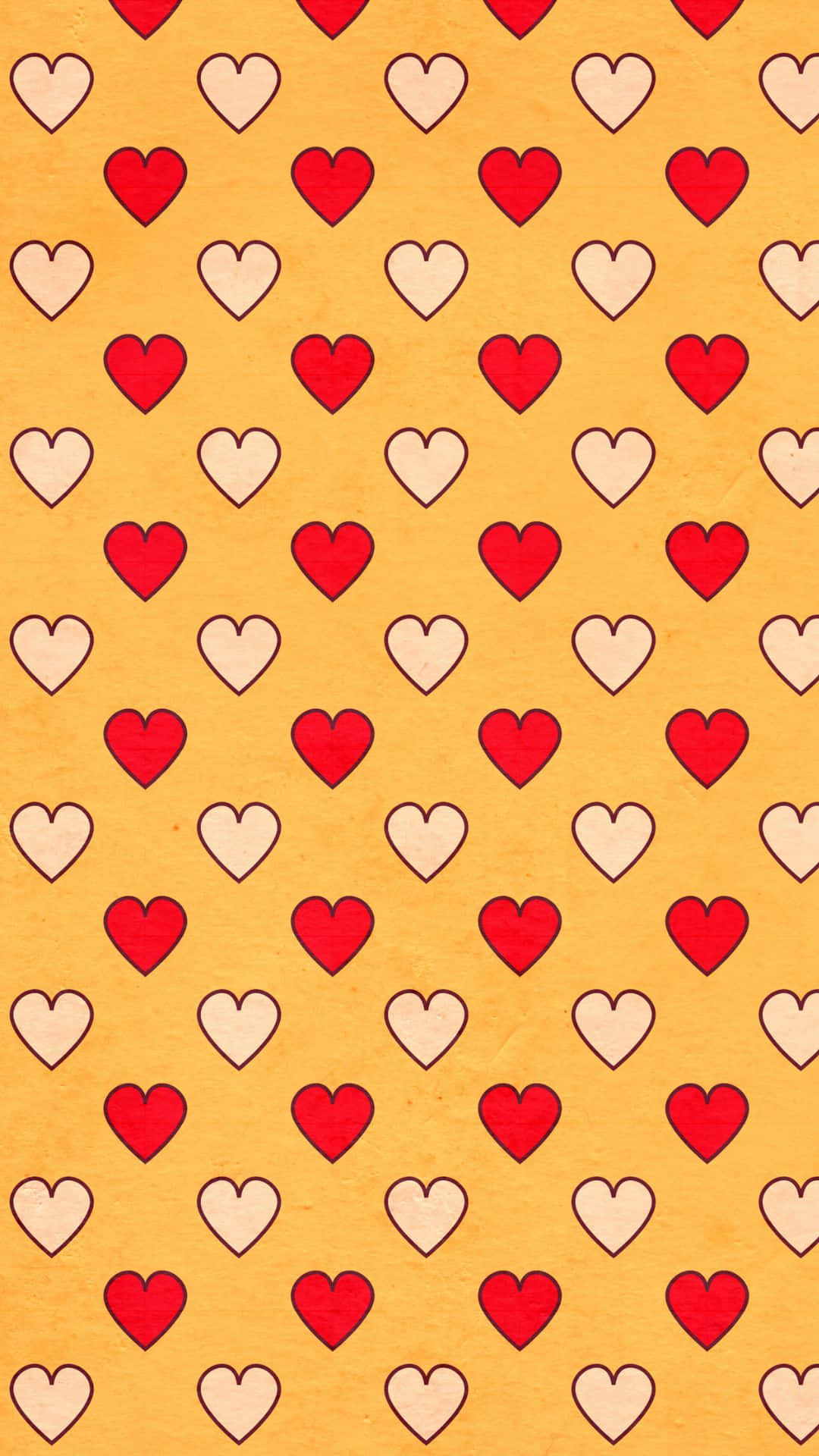 Estetiskvsco Red Heart-mönstrad Bakgrundsbild.