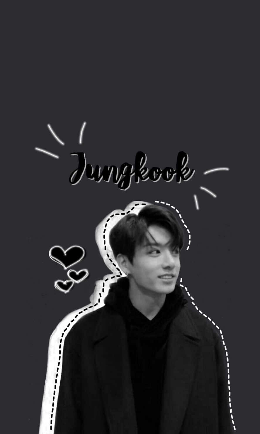 Aesthetic White And Black Iphone Jungkook Bts Wallpaper