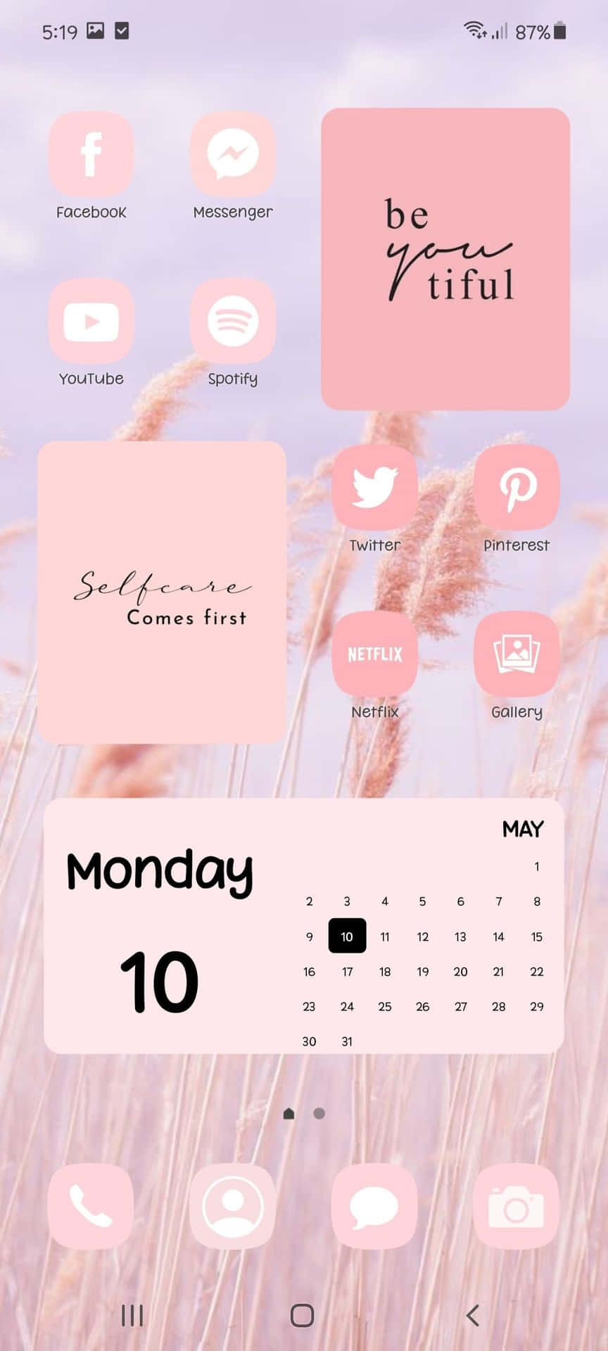 Pink&White Theme Screenshot