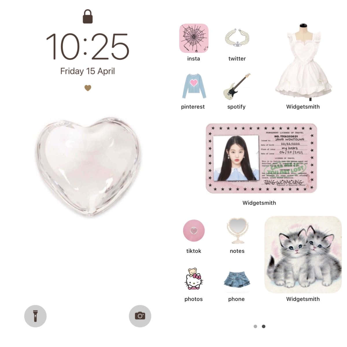 A Phone With A Pink Heart And Other Items