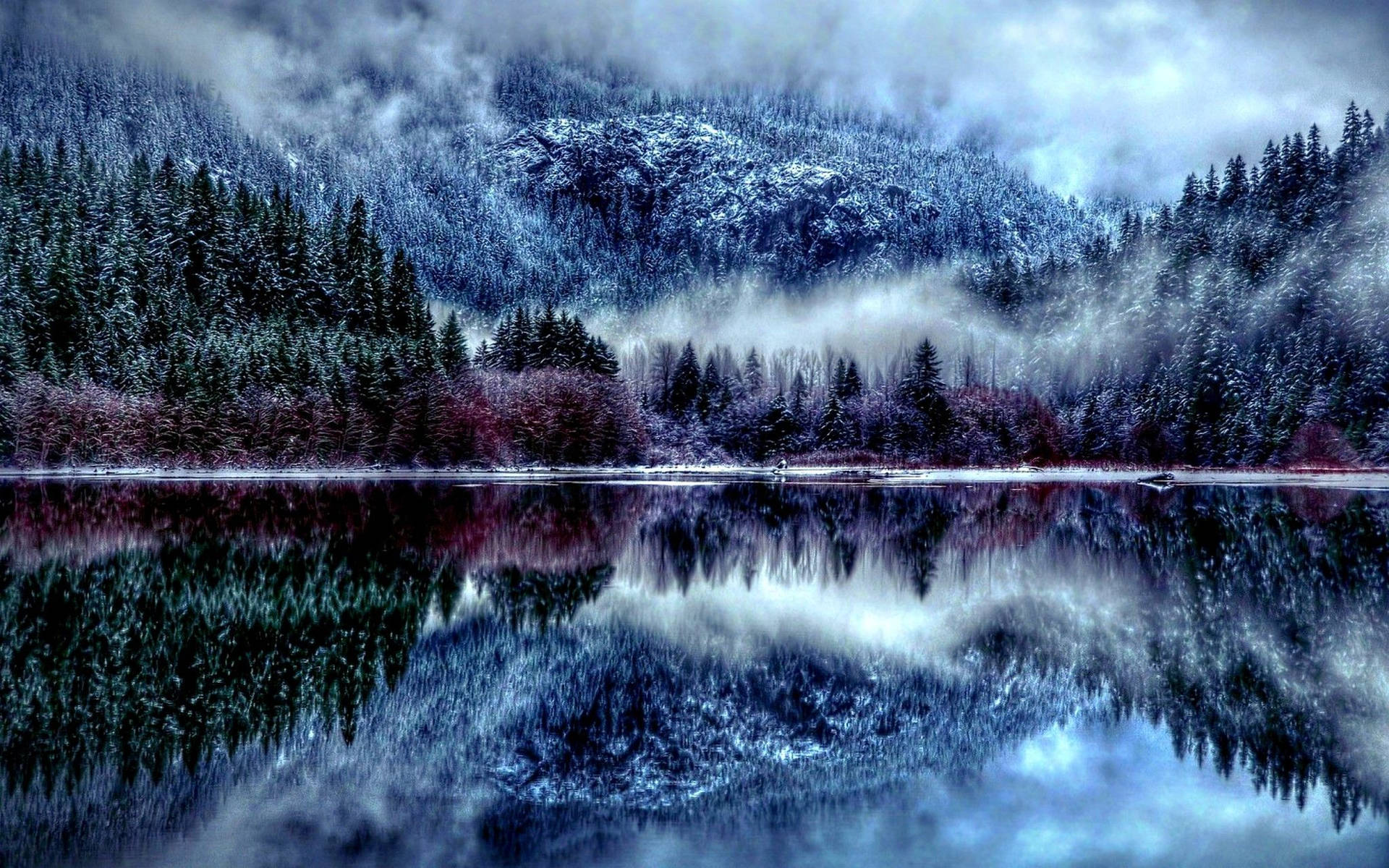 Aesthetic Winter Landscape Wallpaper