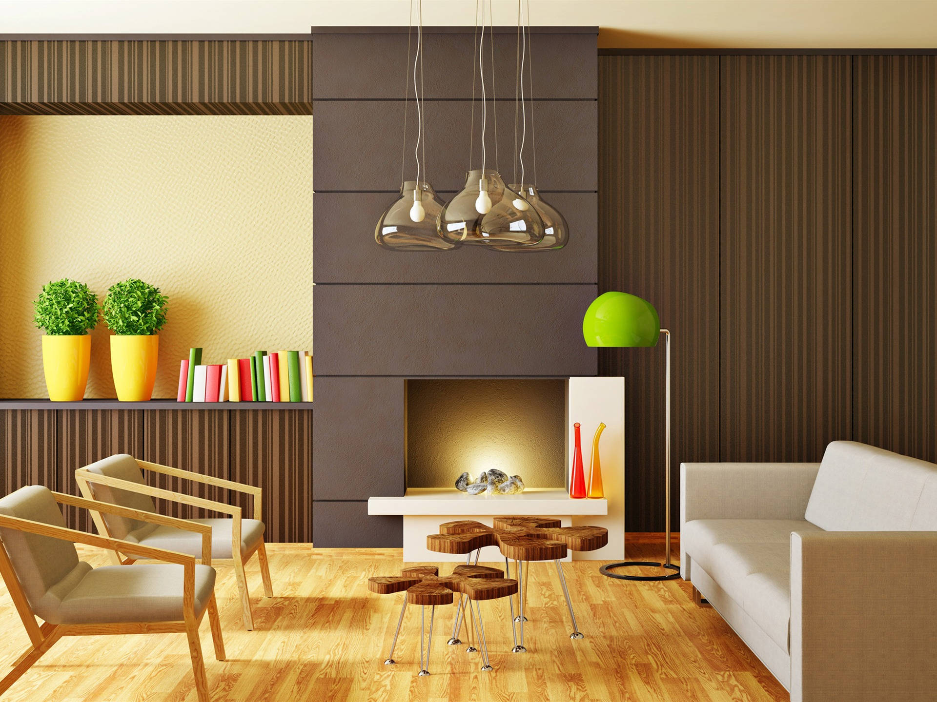 Aesthetic Wood Living Room Table Wallpaper