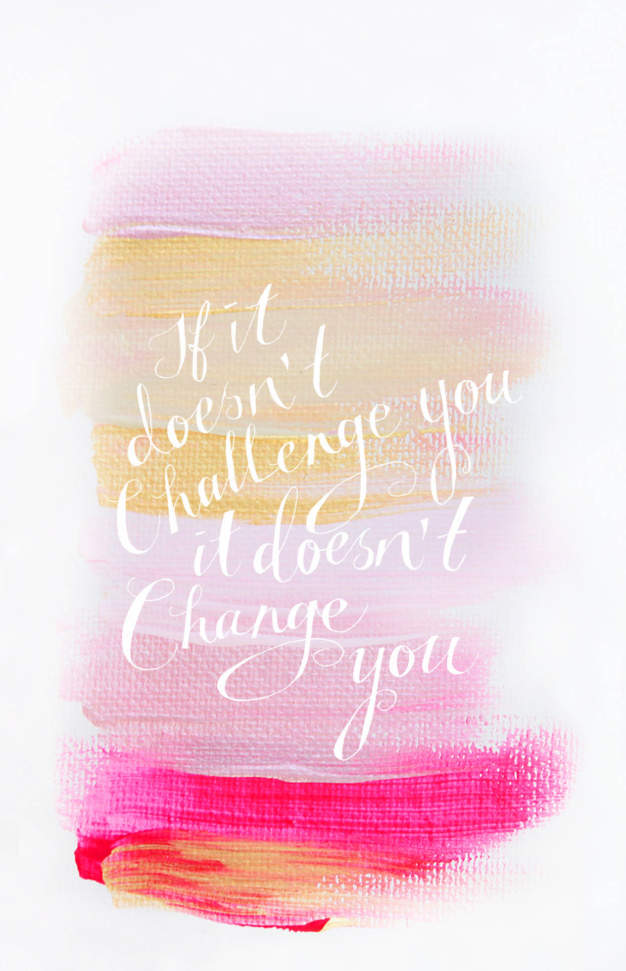 Aesthetic Yellow And Pink Cute Positive Quotes Wallpaper