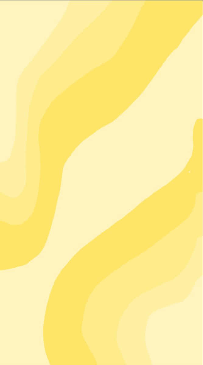 En gul og hvid bølgende mønster Wallpaper
