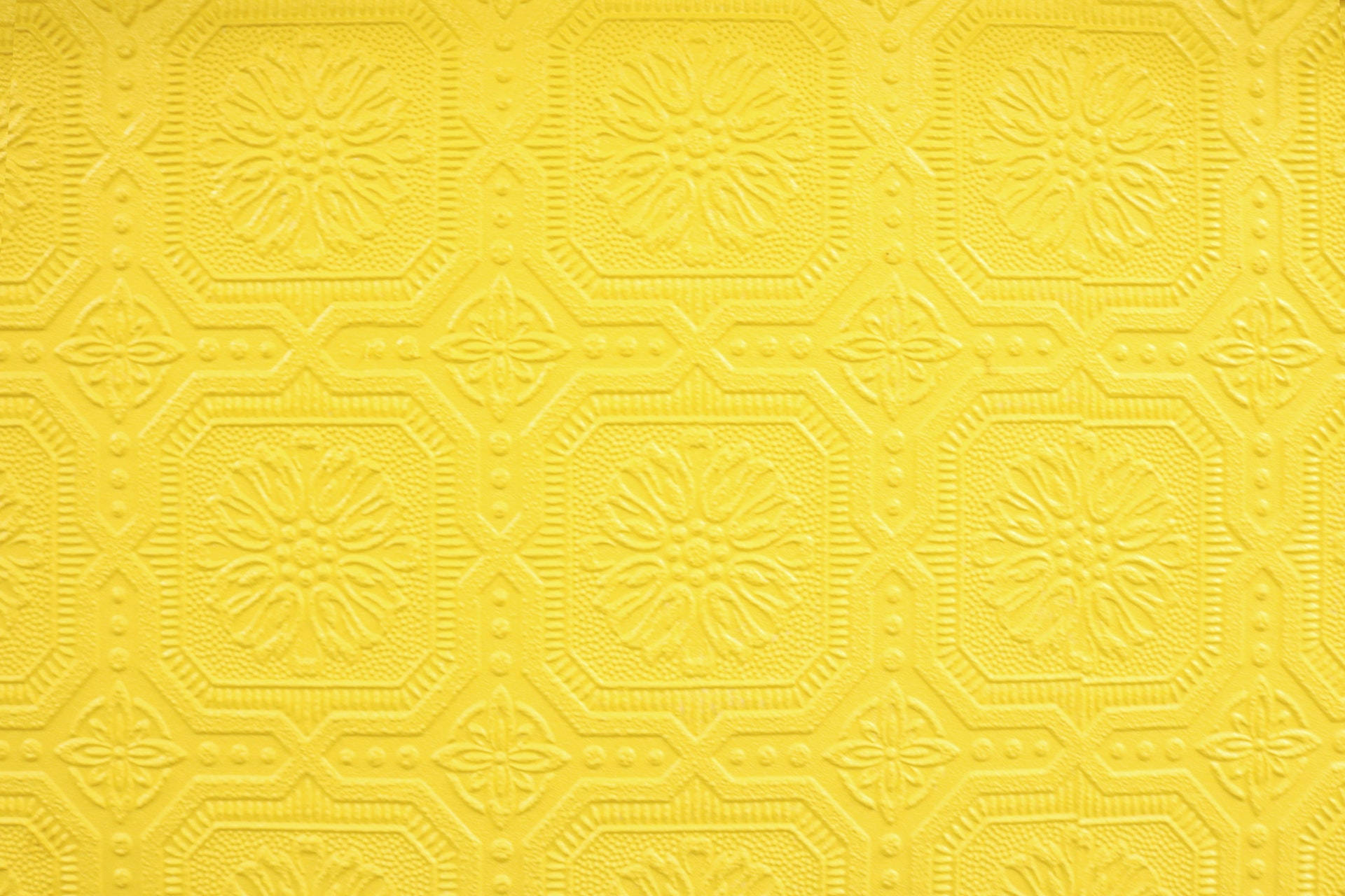 Aesthetic Yellow Pattern Banner Background