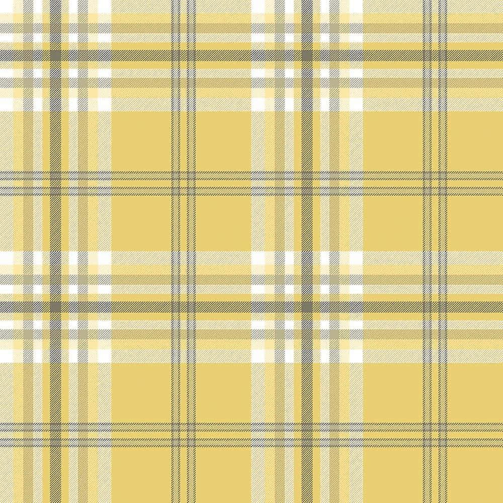Aesthetic Yellow Plaid Paper Texture Wallpaper
