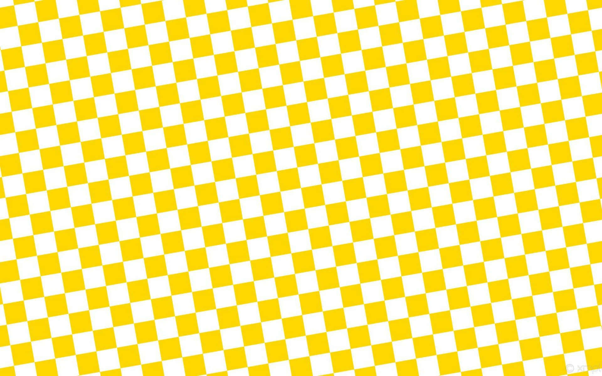 Imagenpatrón Estético De Cuadros Amarillos Bajo Un Brillante Sol. Fondo de pantalla
