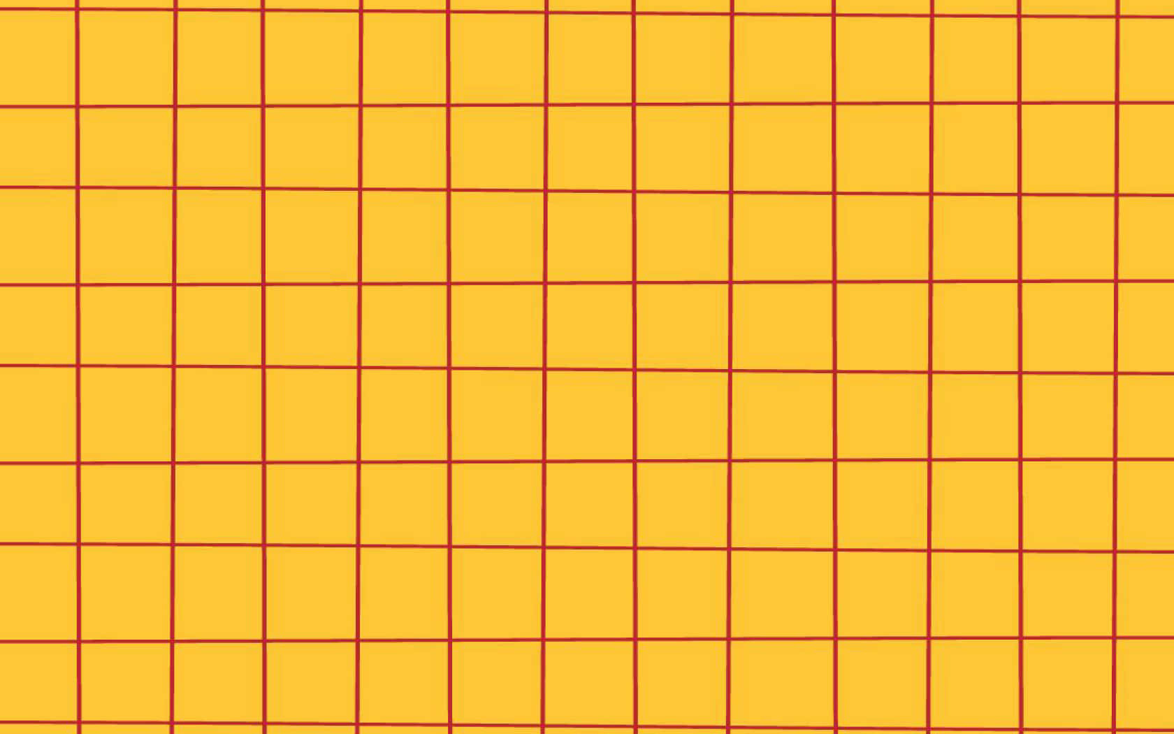 En gul og rød gitter baggrund Wallpaper