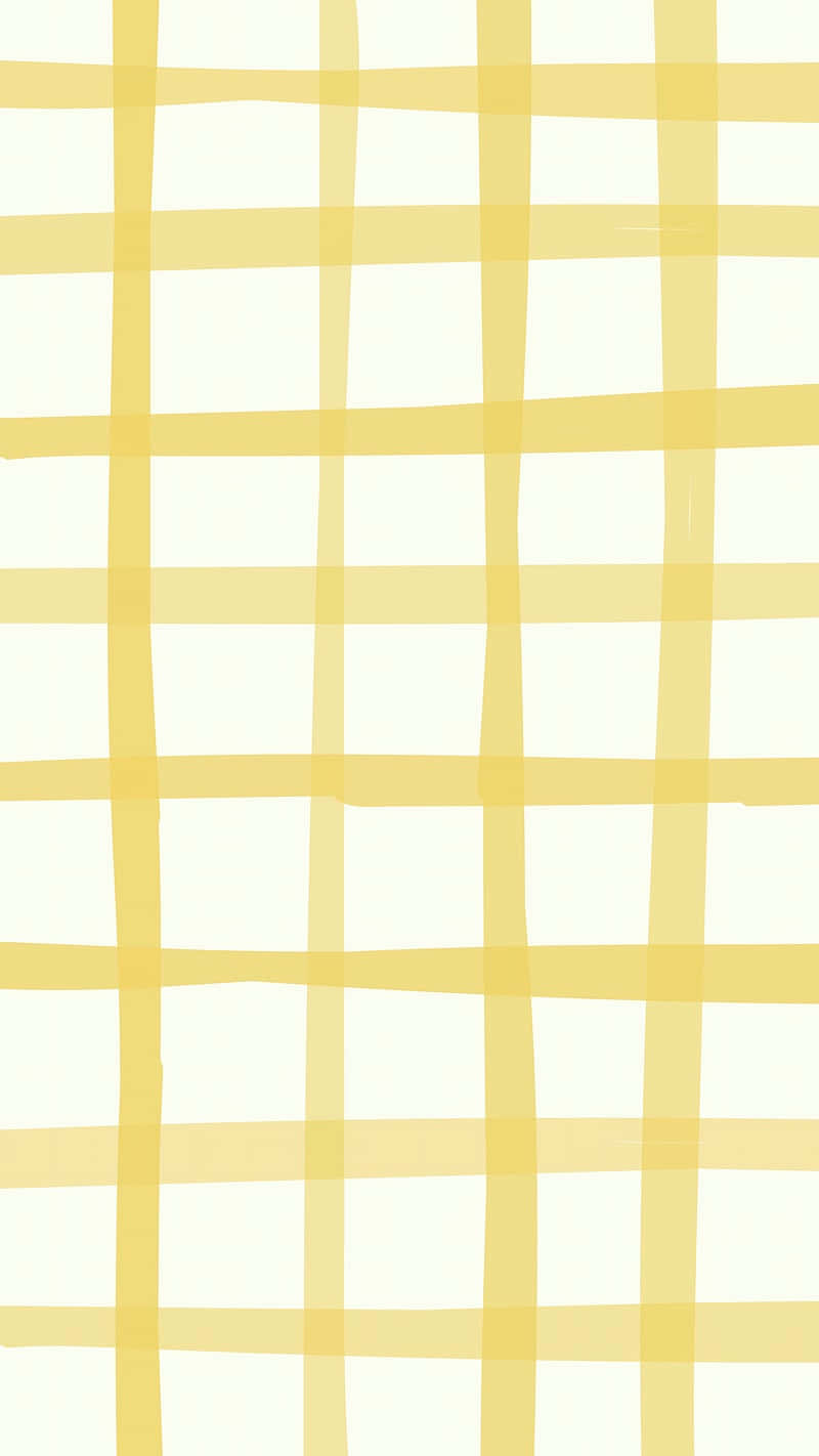 Aesthetic Yellow Unequal Plaid Wallpaper
