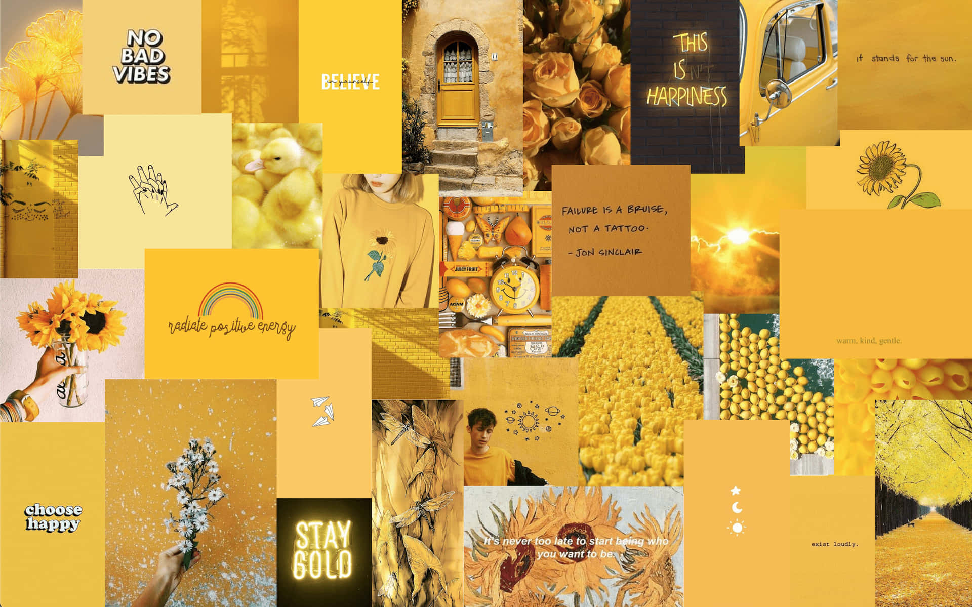 "Aesthetic Yellow: Brighten Up Your Space" Wallpaper