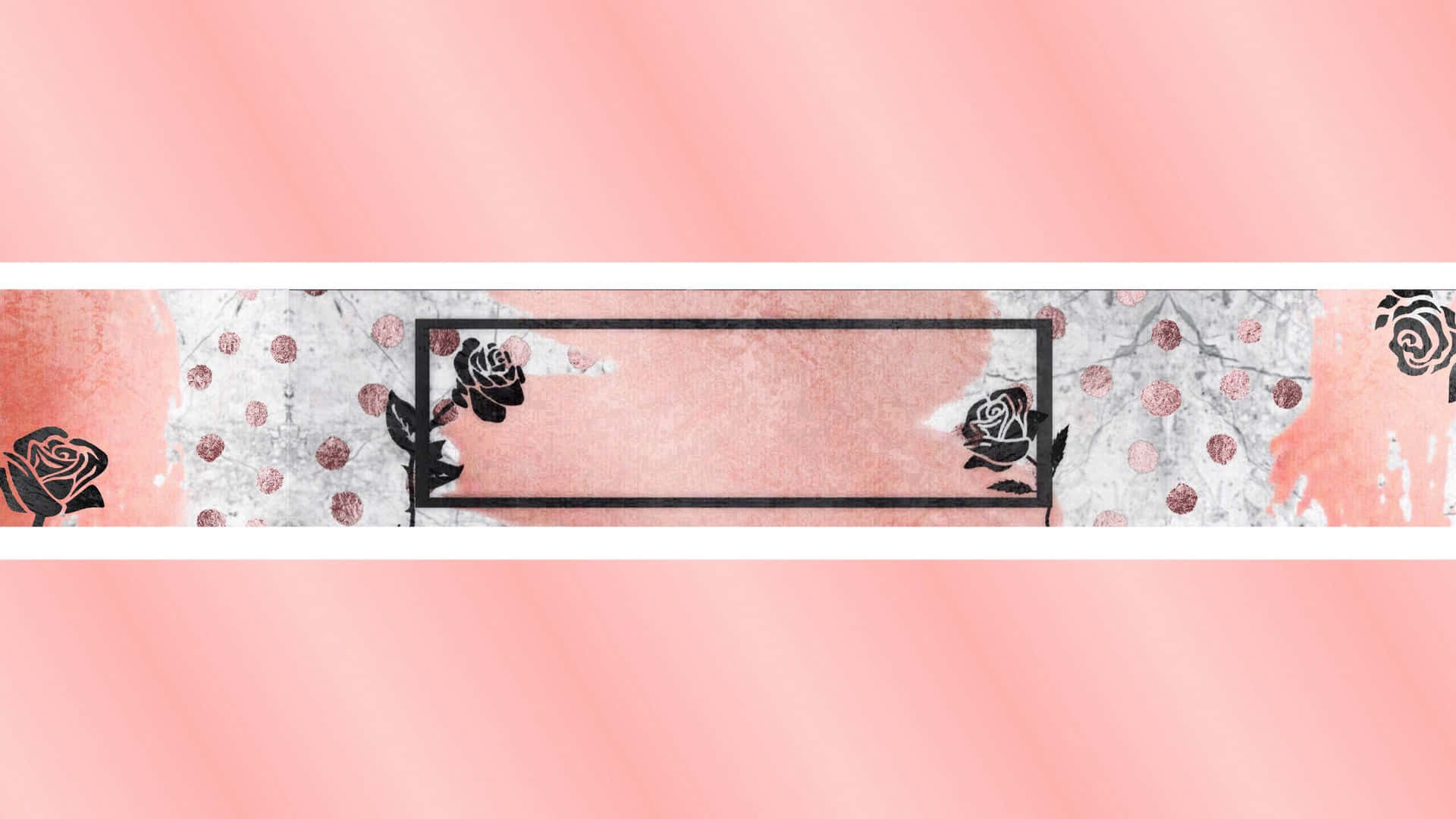 Download A Pink And Black Background With Roses On It 
