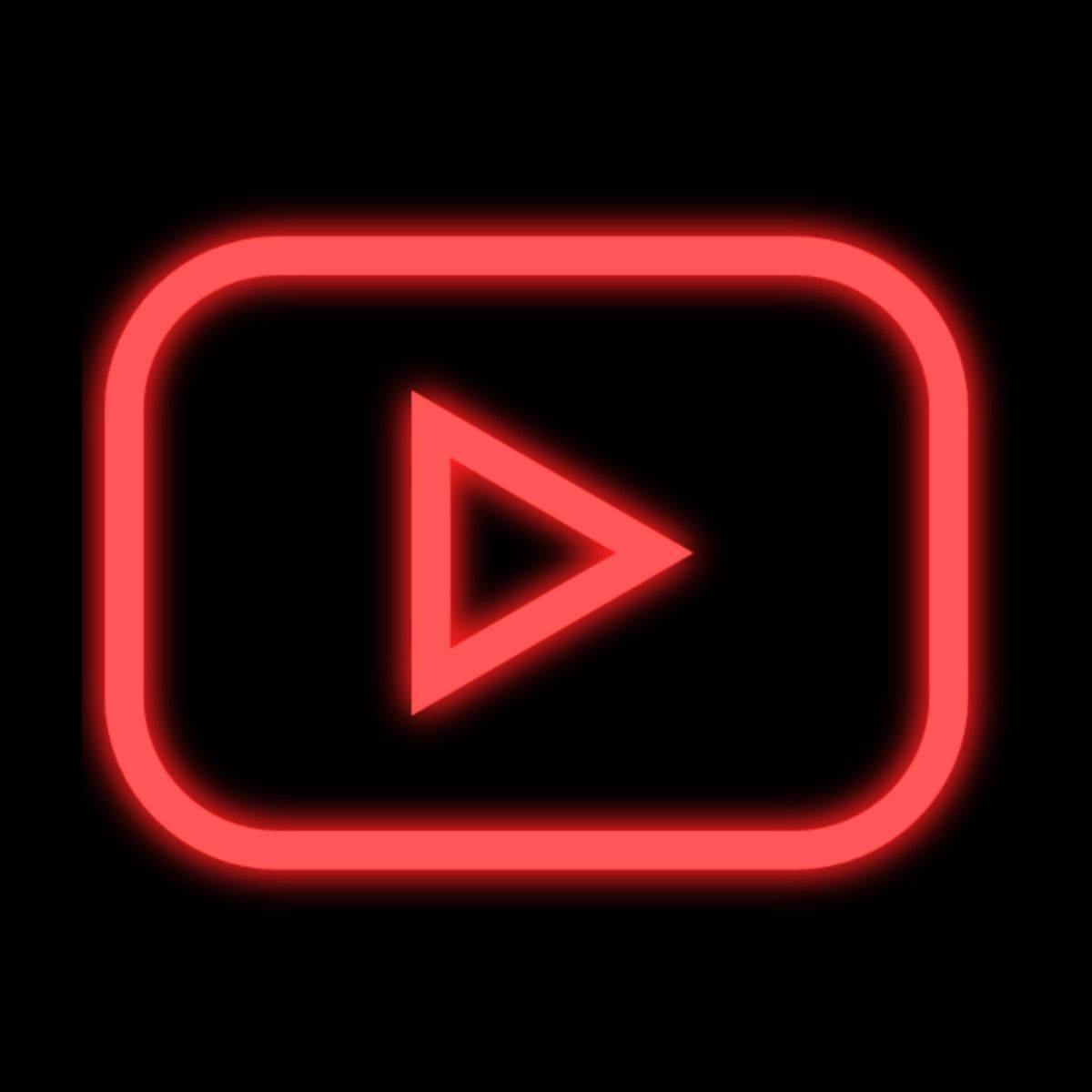 Aesthetic Youtube Black And Red Logo Background