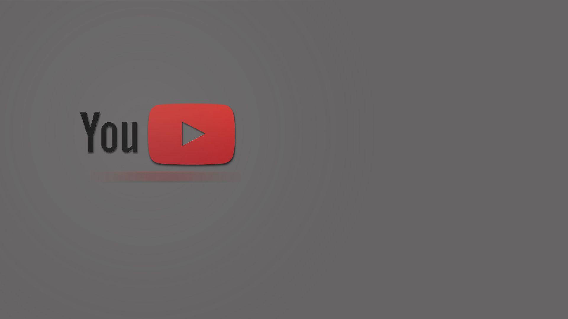 Aesthetic Youtube Red Play Button Logo Background