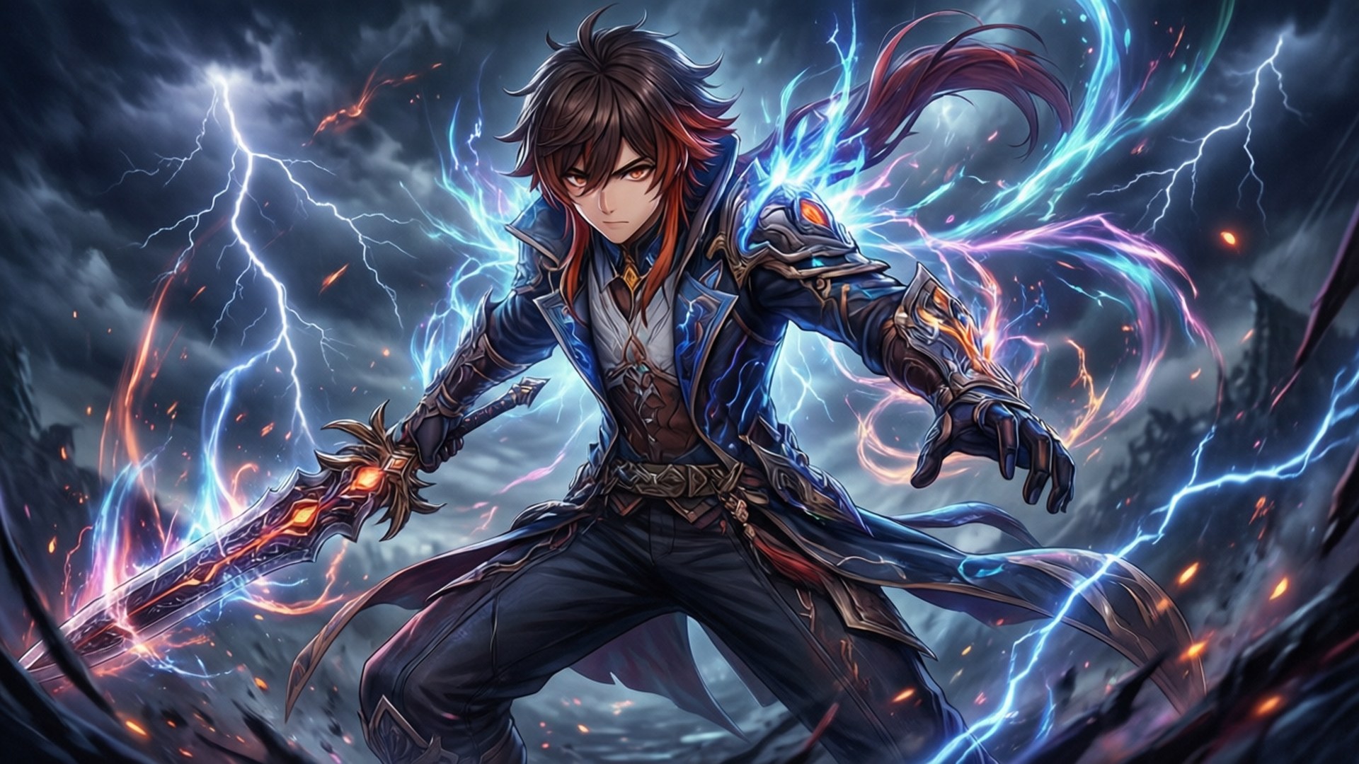 Aether Storm Battle Wallpaper