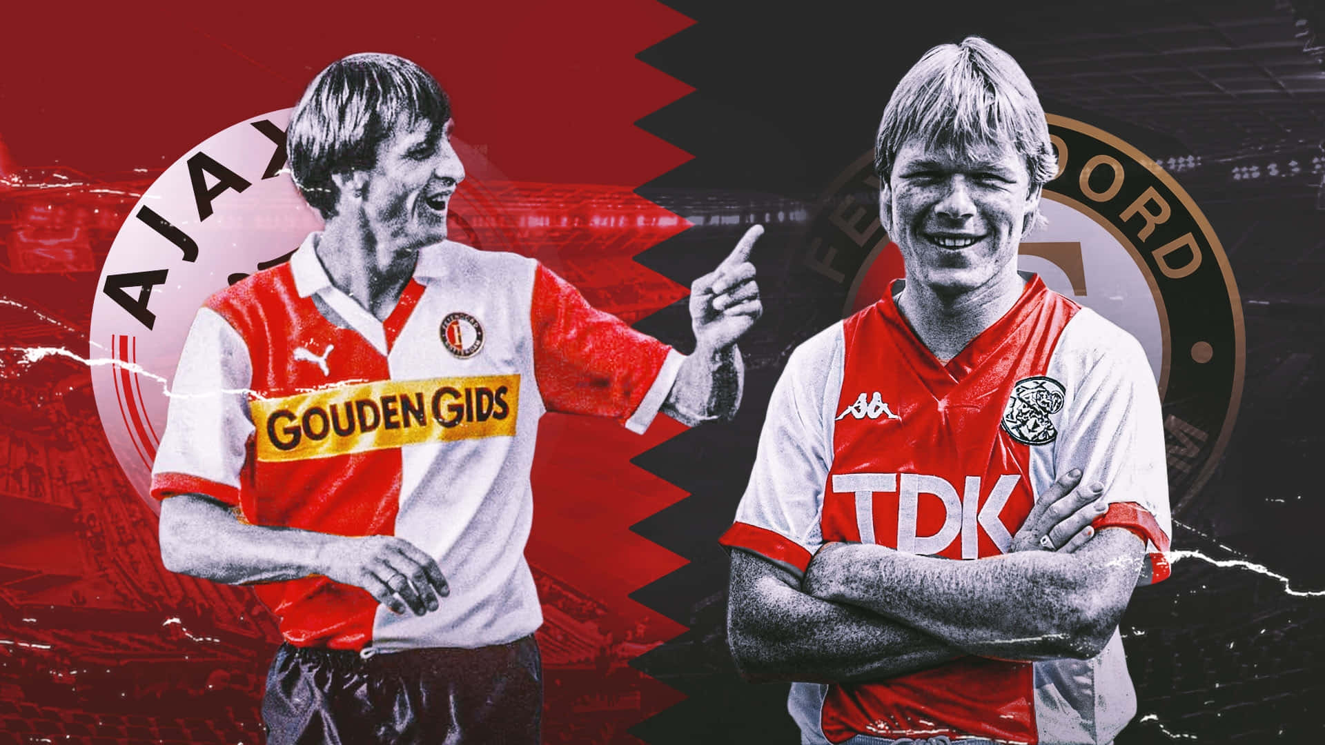 AFC Ajax Johan Cruyff And Feyenoord Ronald Koeman Wallpaper