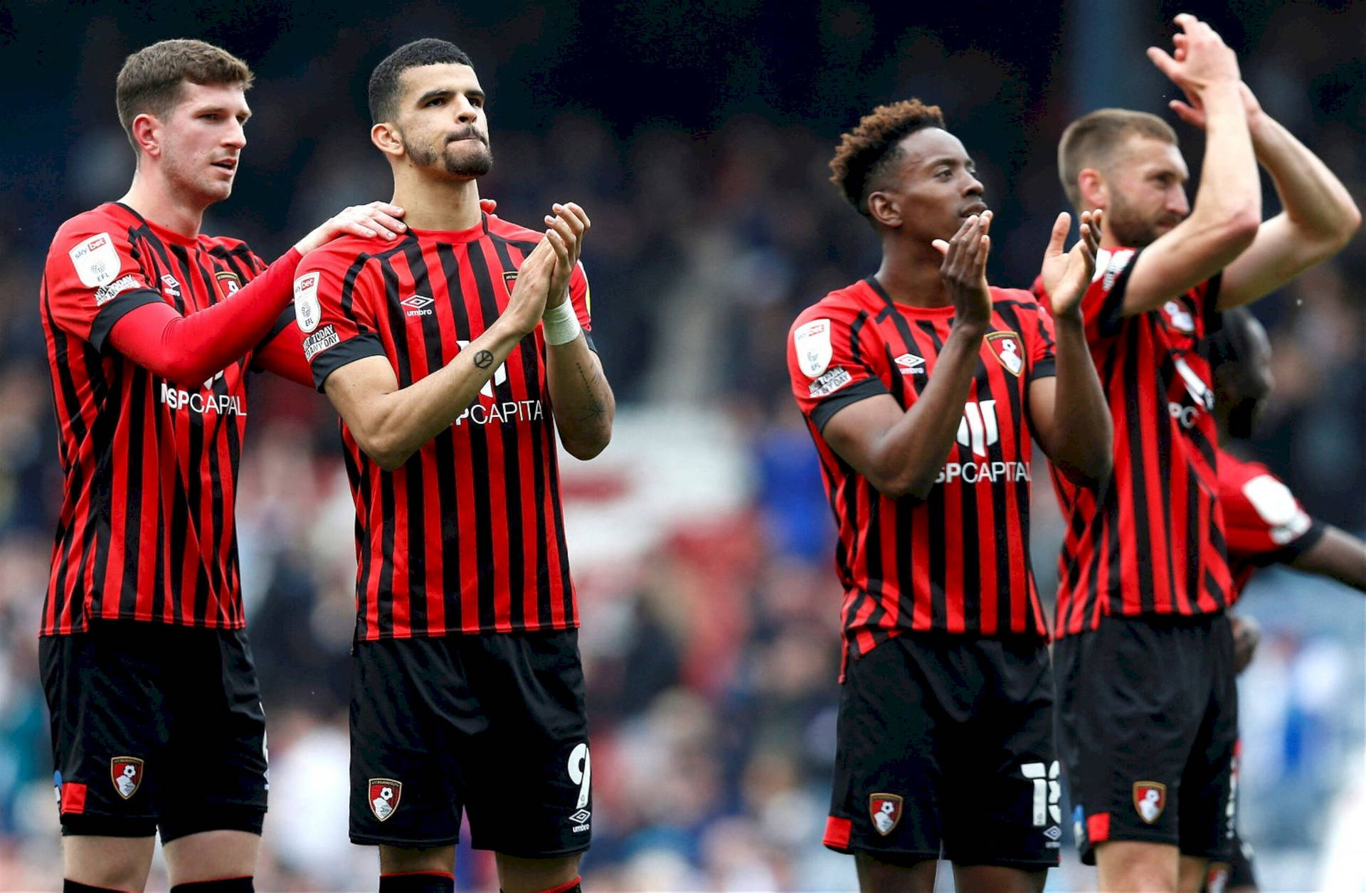 AFC Bournemouth Players Clapping In Stadium Wallpaper
