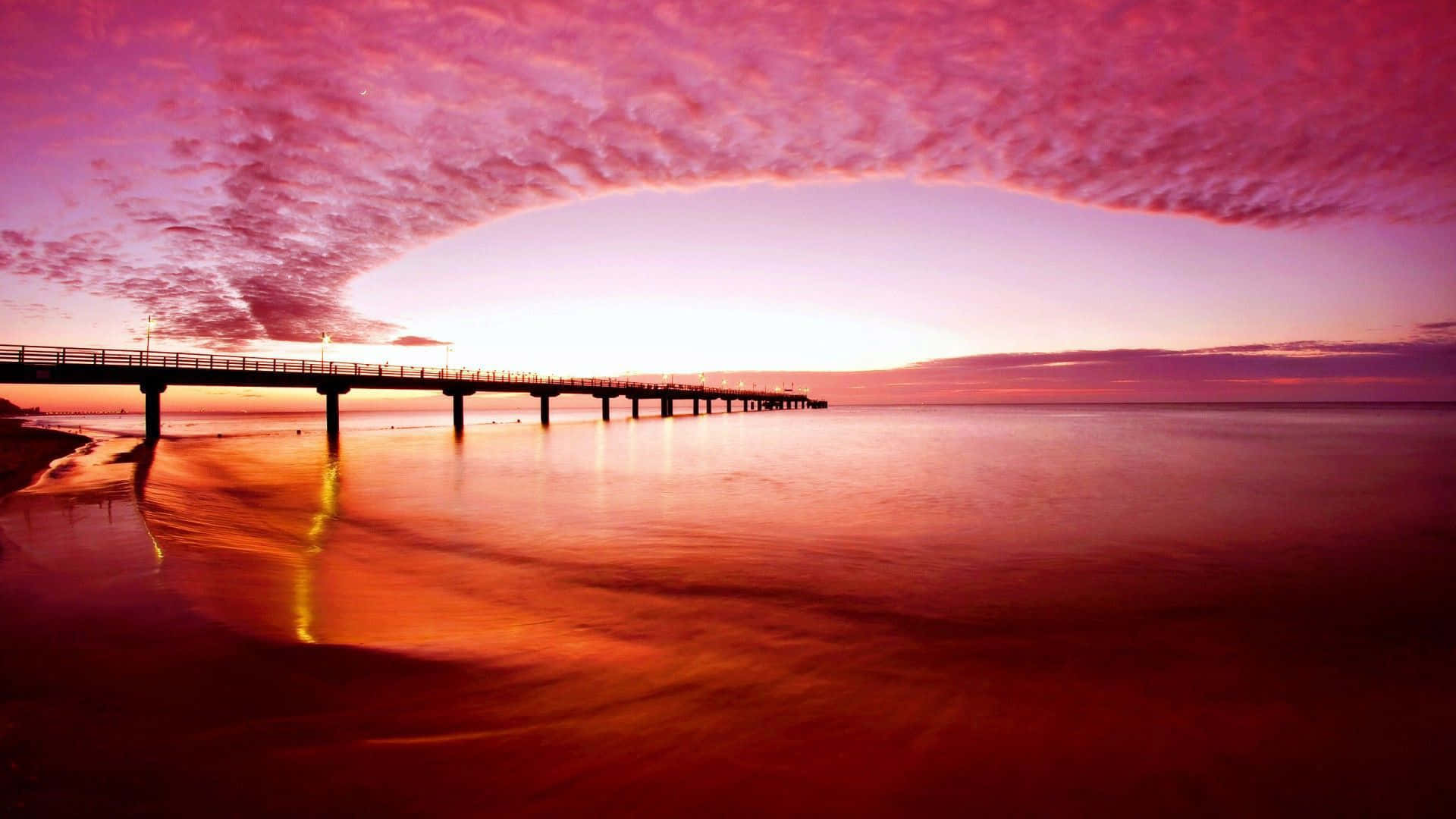 Affascinantetramonto Rosa Nel Cielo