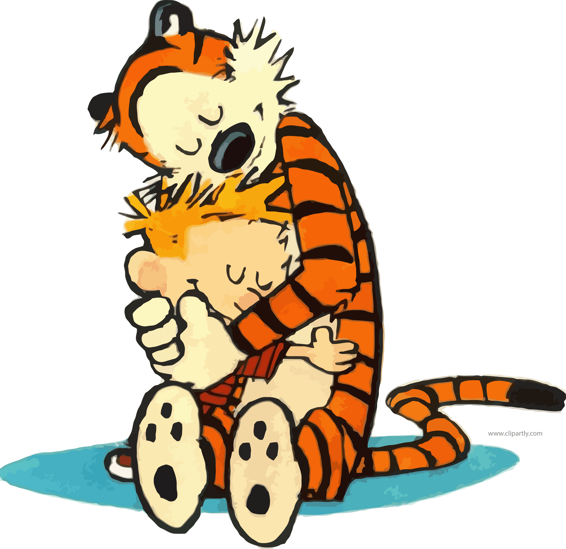 Affectionate_ Cartoon_ Hug PNG
