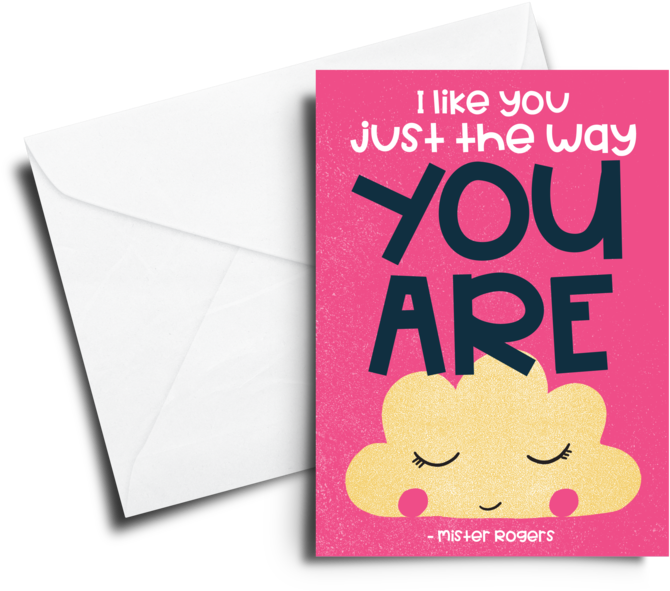 Affirmation Greeting Card Mister Rogers PNG